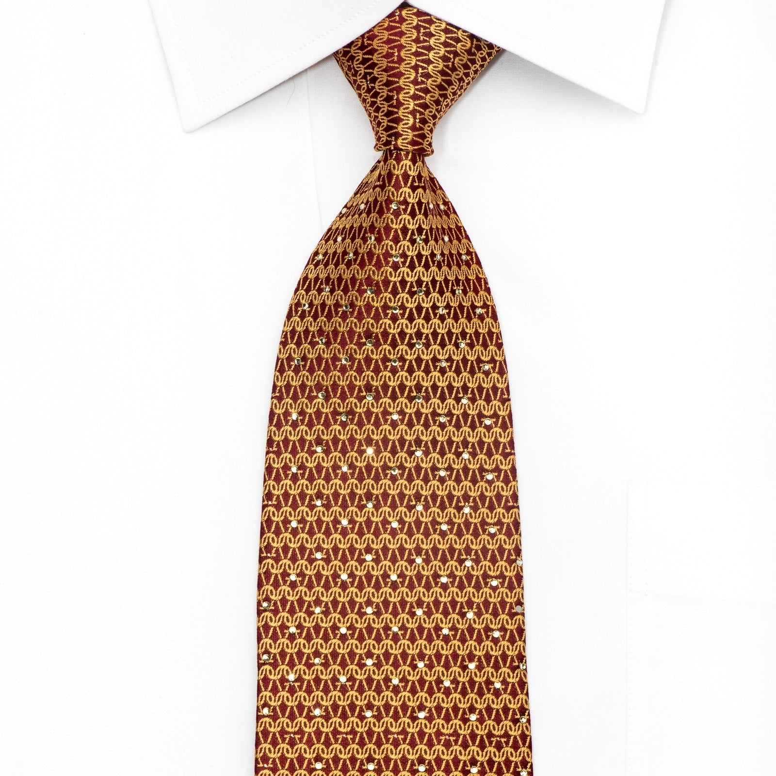 San-Dee Men's Crystal Necktie Foulard