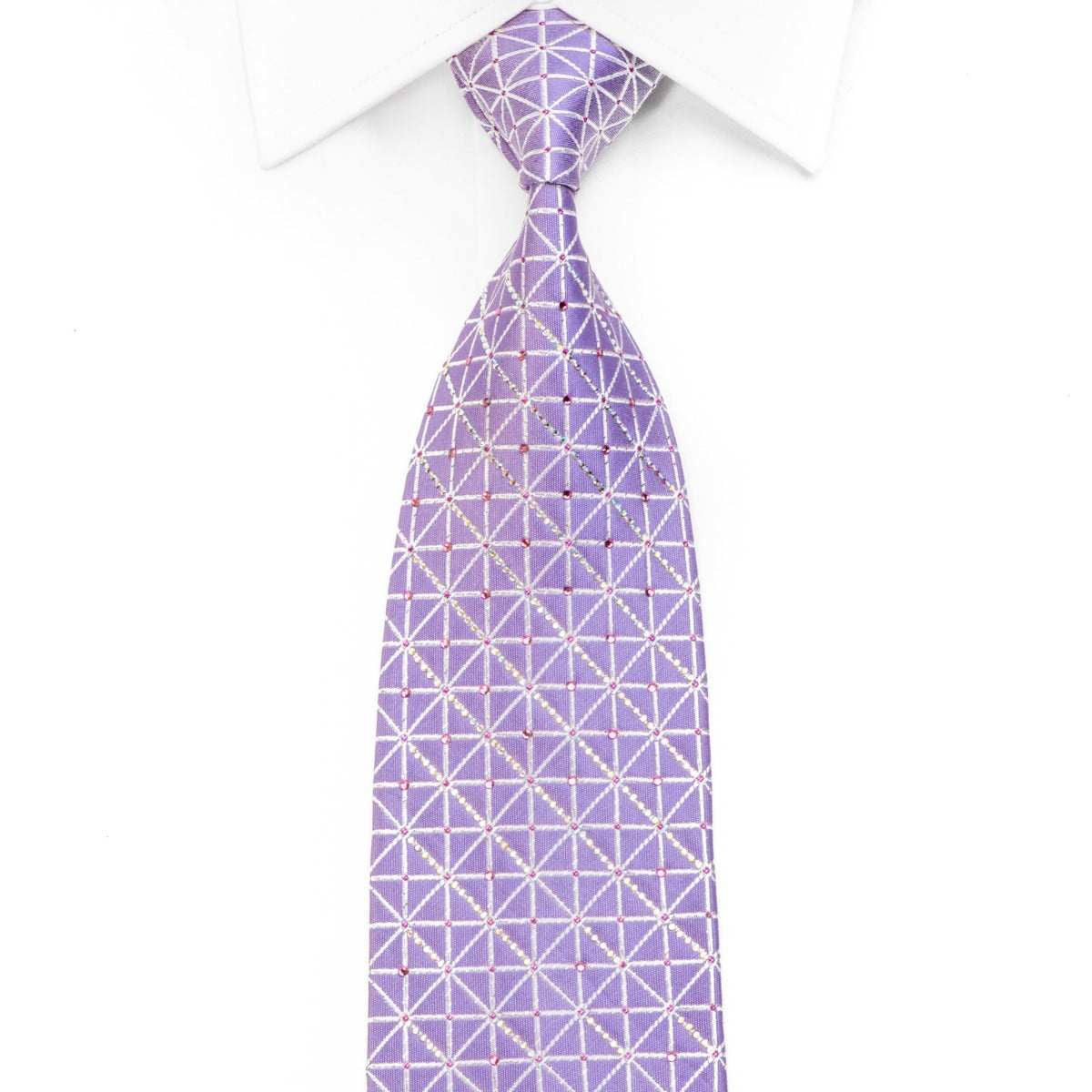 San-Dee Daks Rhinestone Silk Tie