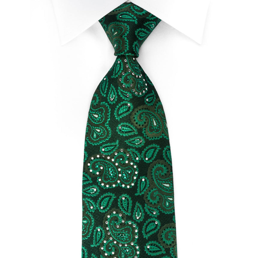 Green Rhinestone Ties – San-Dee